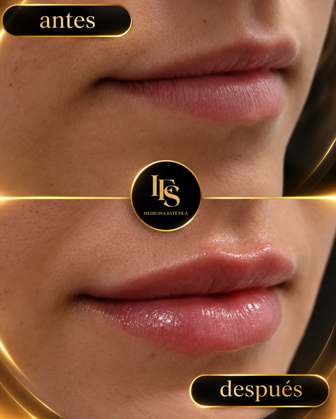 Resultado real de Diseño de labios en IFS Medicina Estética: antes y después