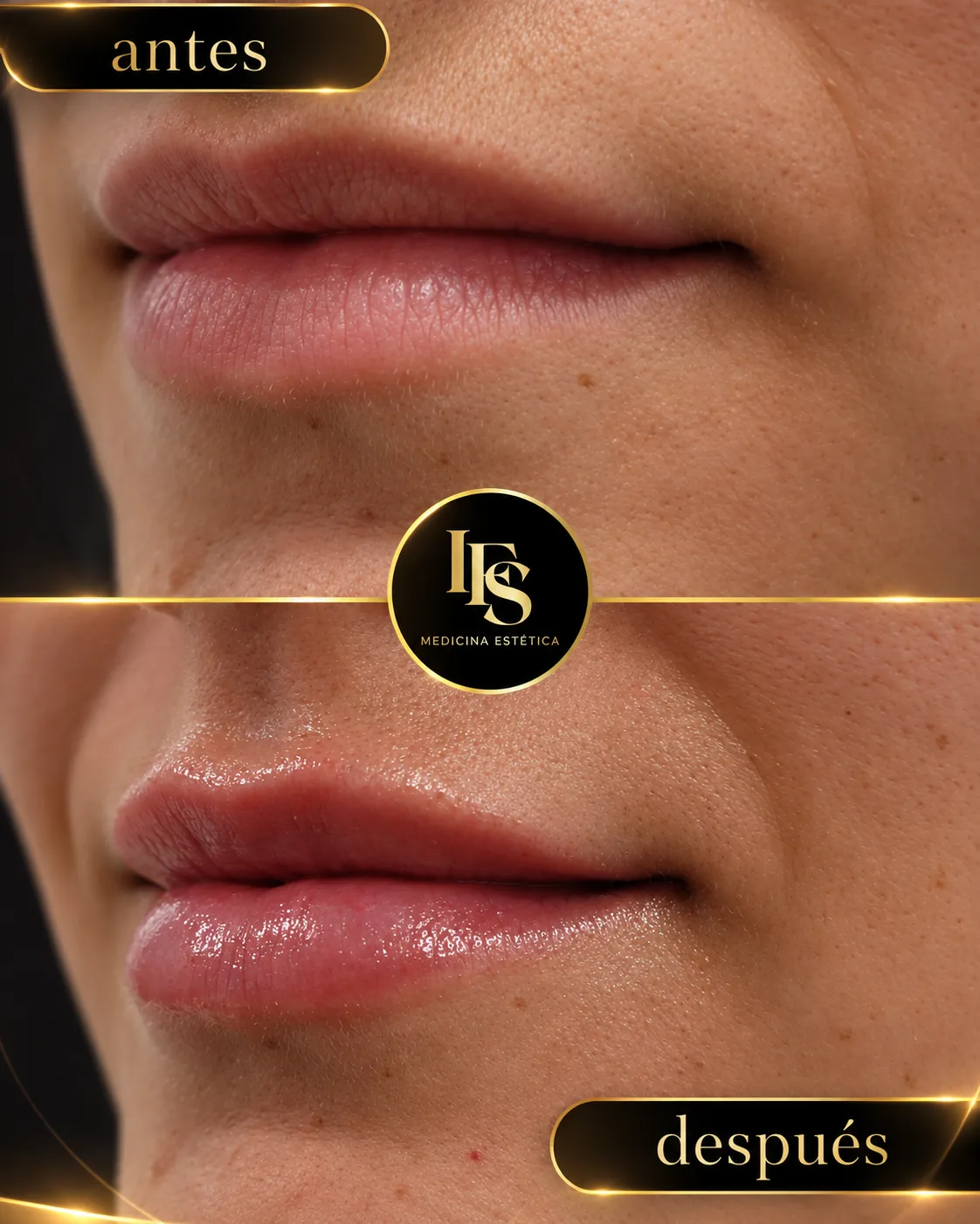 Resultado real de Diseño de labios en IFS Medicina Estética: antes y después